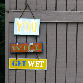 get wet