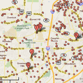 map of churches