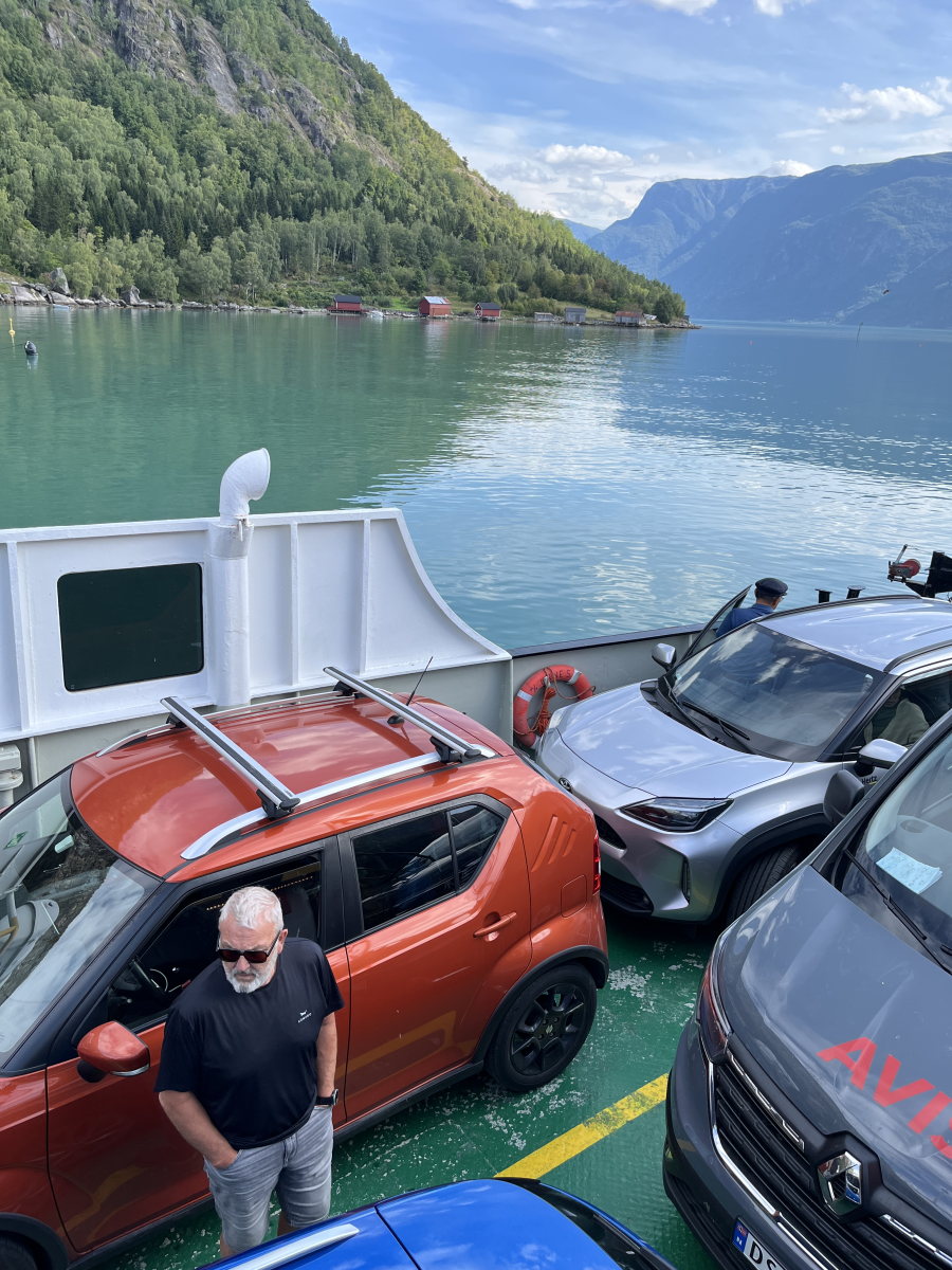 The Tomato on the ferry to Urnes