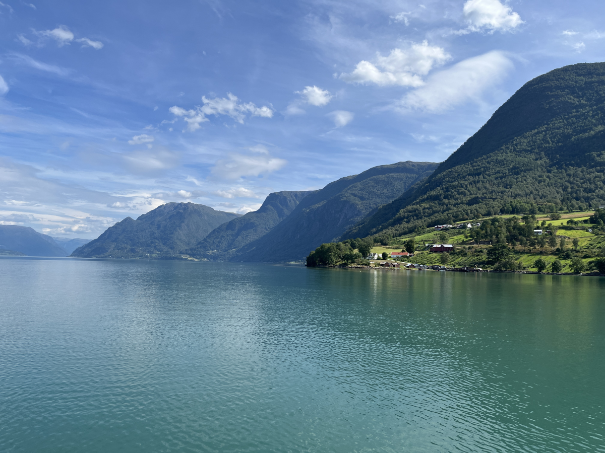 across the fjord to Urnes