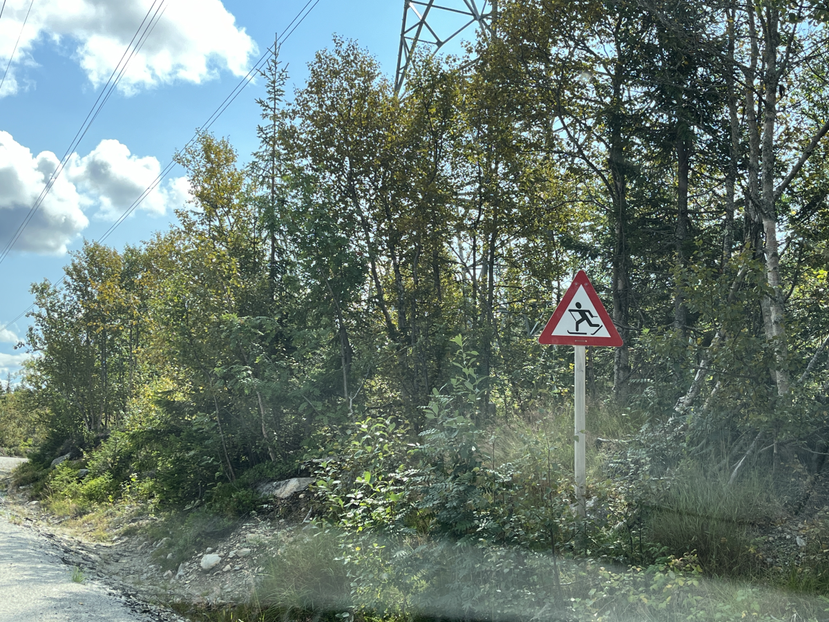 watch out for skiers