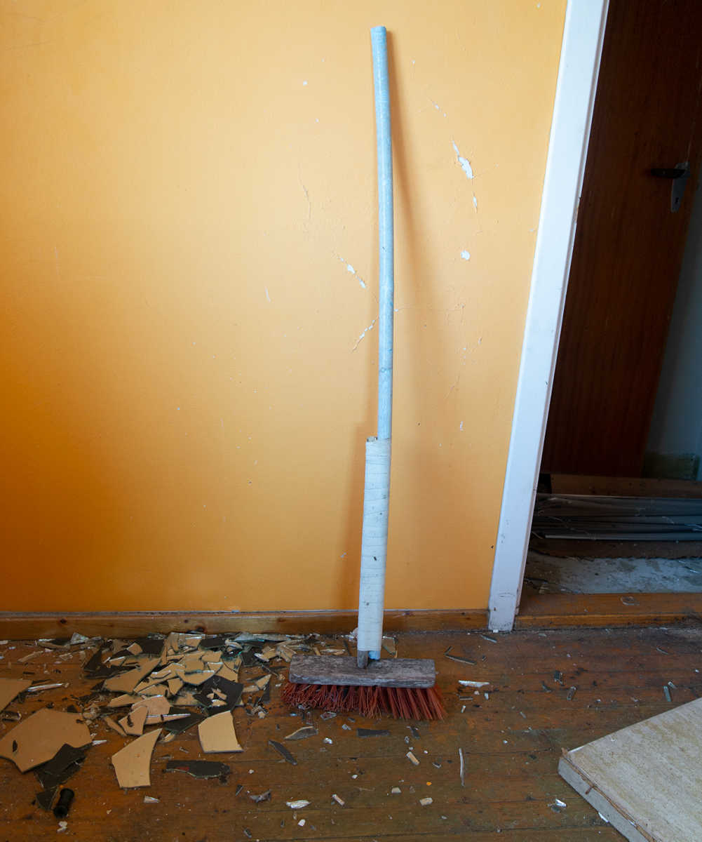 broken and swept