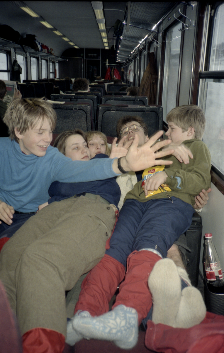 on the train