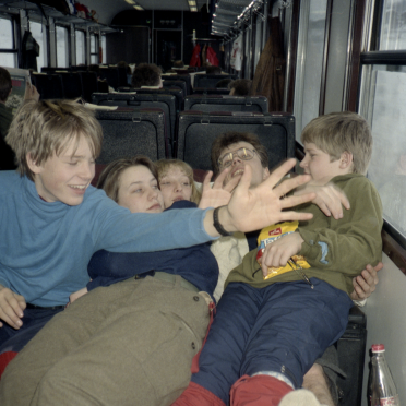 on the train