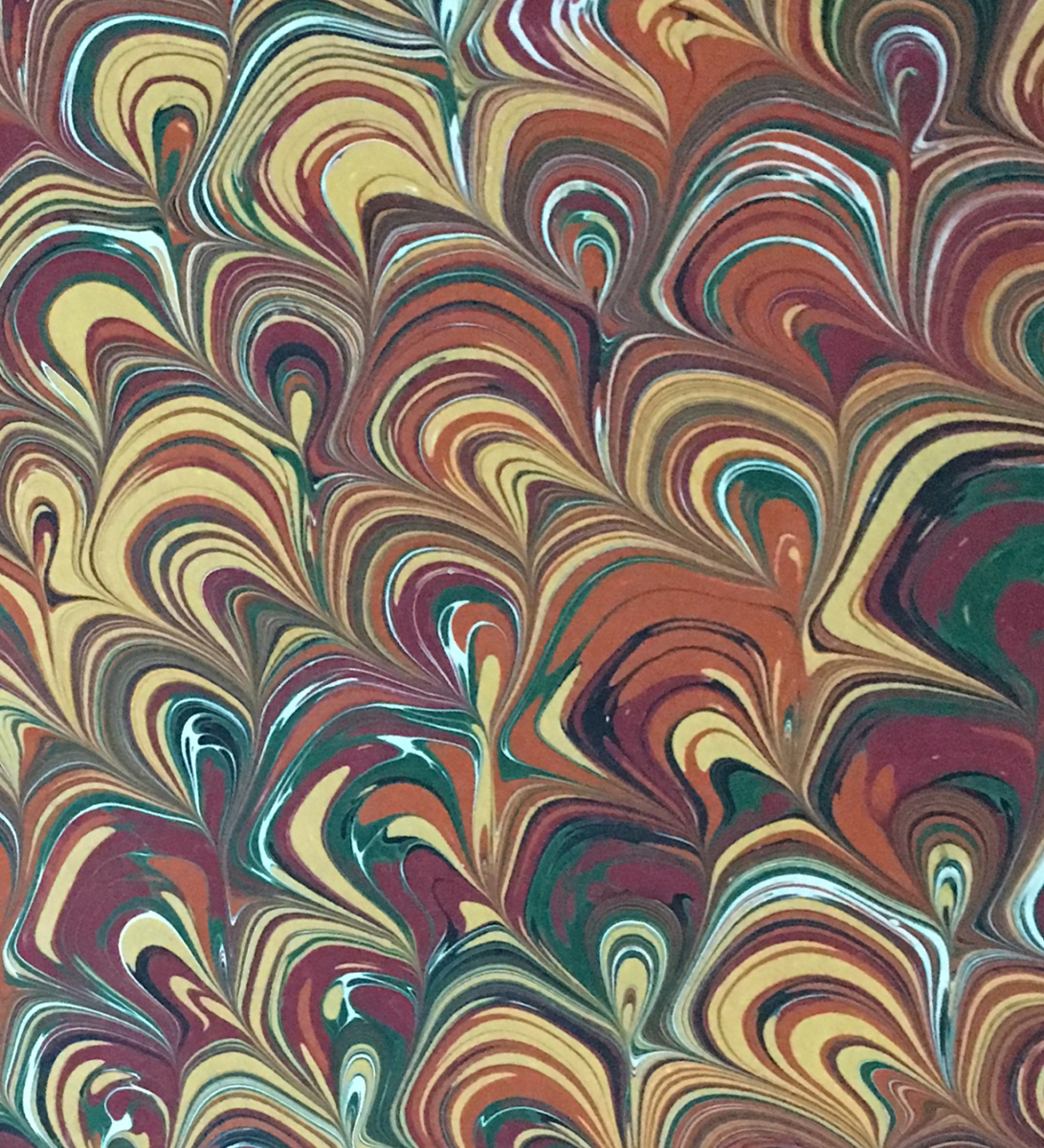 hand-marbled paper