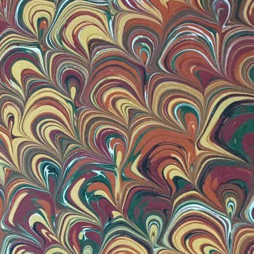 hand-marbled paper