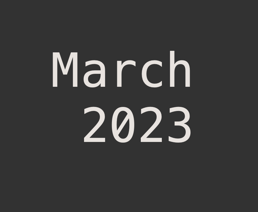 march 2023