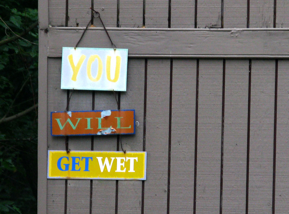 get wet