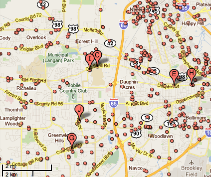 map of churches