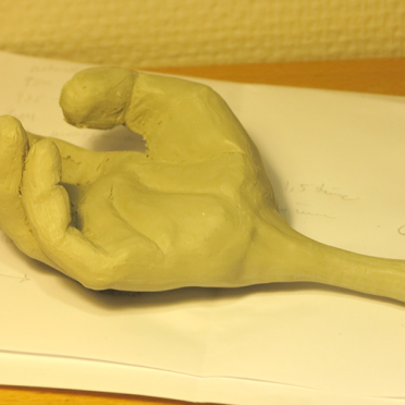 clay hand