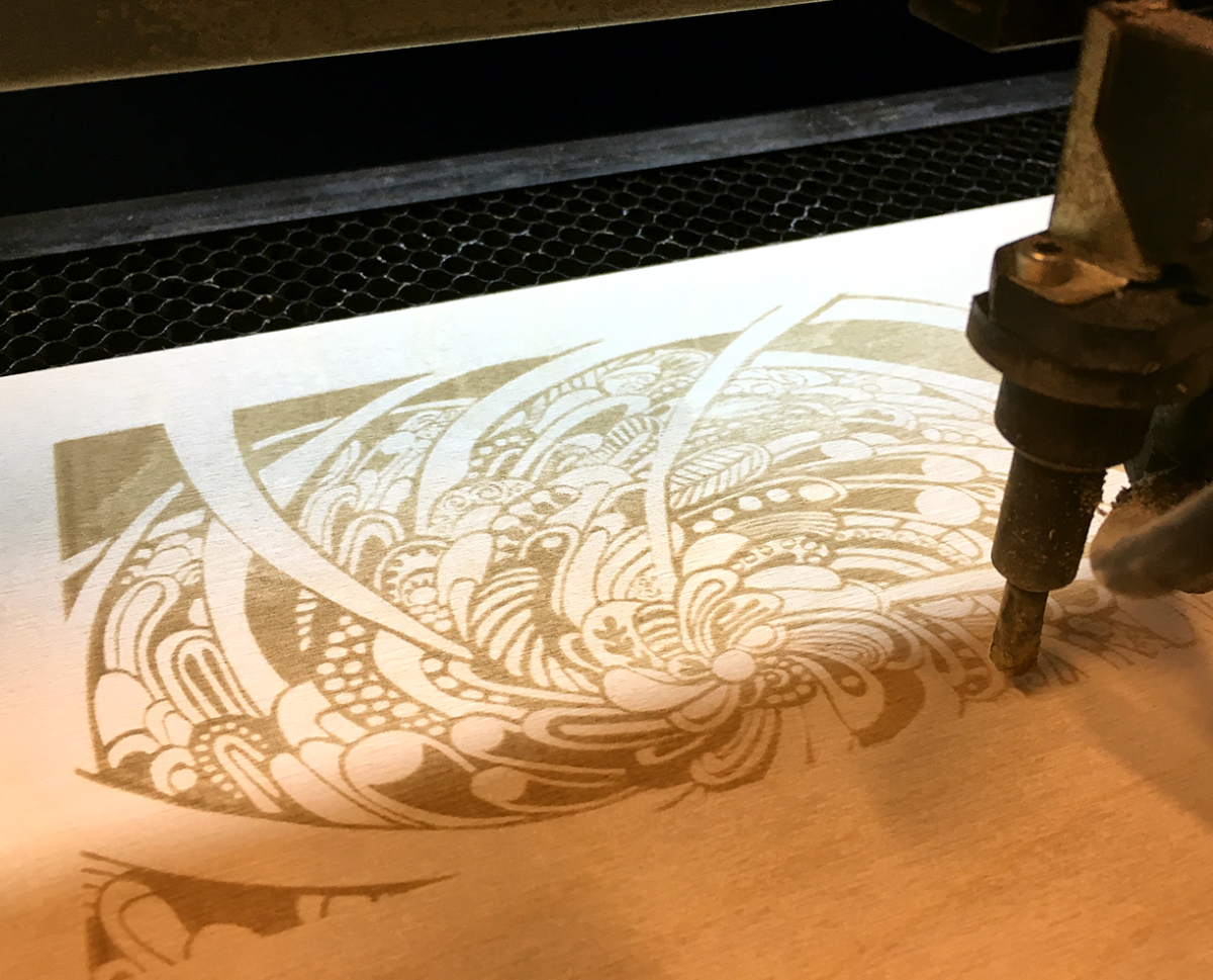 laser engraving, drawing and cutting