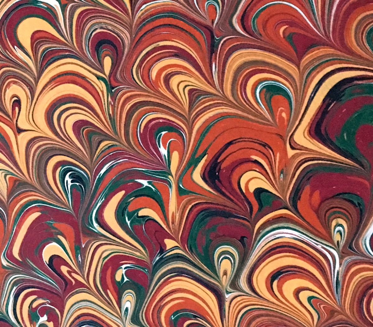 hand marbled english paper