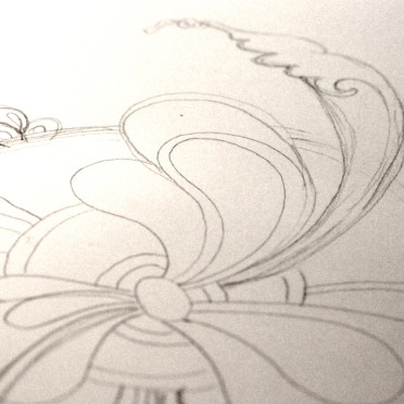 romanesque-inspired gilded doodle