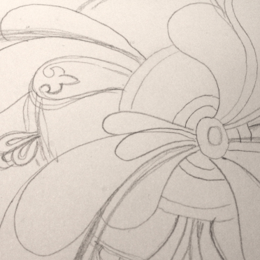 romanesque-inspired gilded doodle