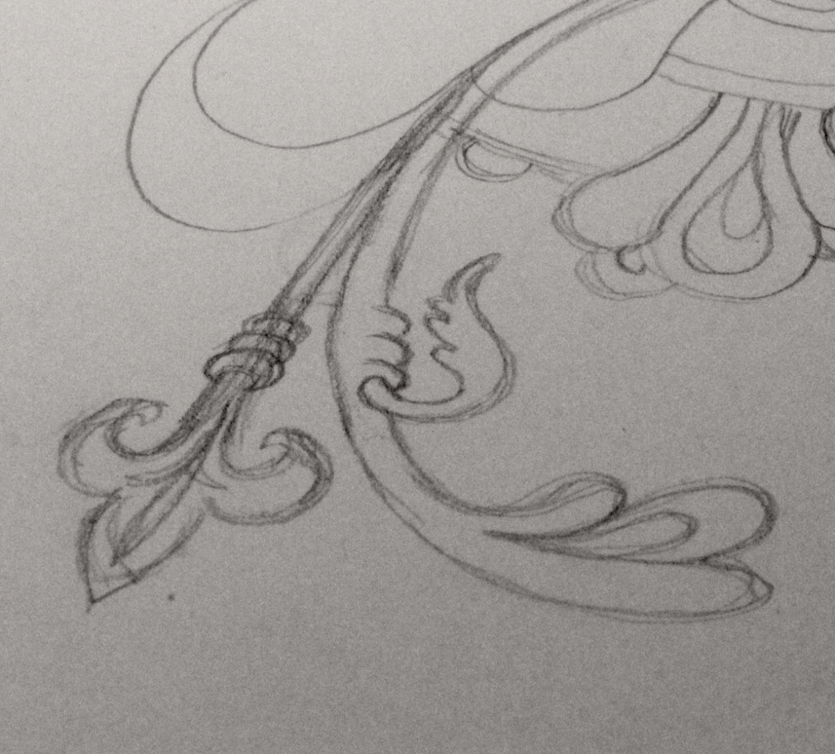 romanesque-inspired gilded doodle