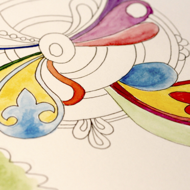 romanesque-inspired gilded doodle