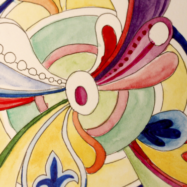 romanesque-inspired gilded doodle