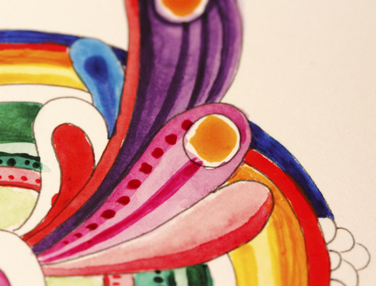 romanesque-inspired gilded doodle