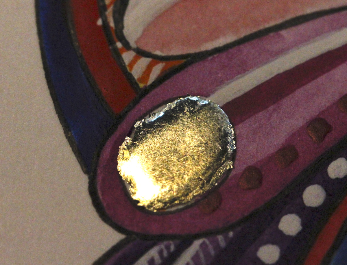 romanesque-inspired gilded doodle
