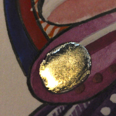 romanesque-inspired gilded doodle