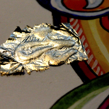 romanesque-inspired gilded doodle
