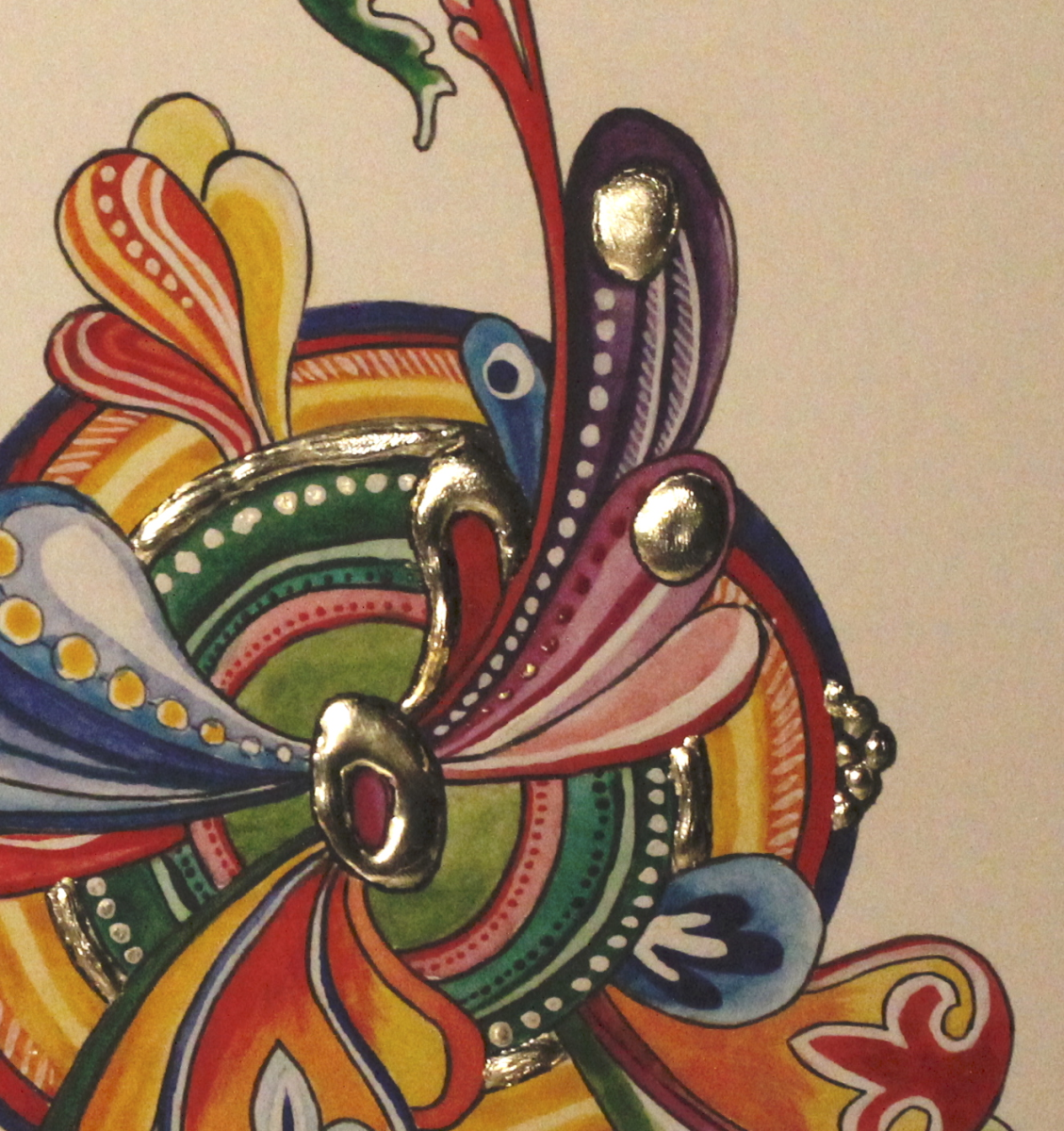 romanesque-inspired gilded doodle