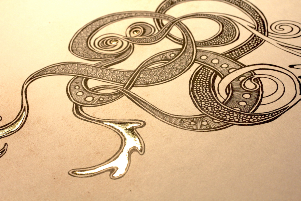 gilded doodle
