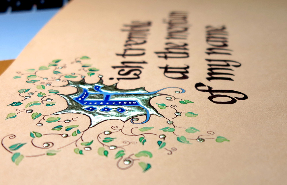 Illuminated letters, F