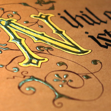 Illuminated letters, N