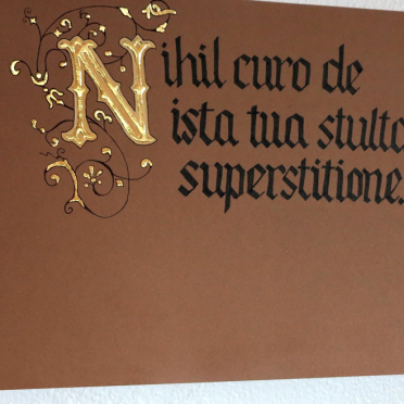 Illuminated letters, N