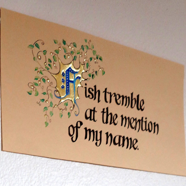 Illuminated letters, F