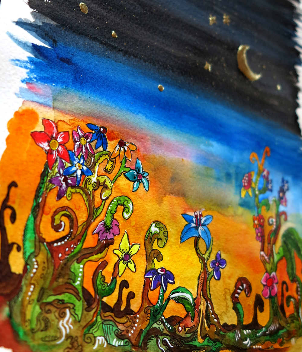 illuminated landscape