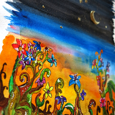 illuminated landscape