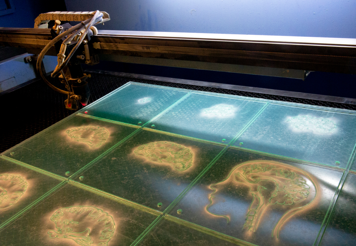 in the laser