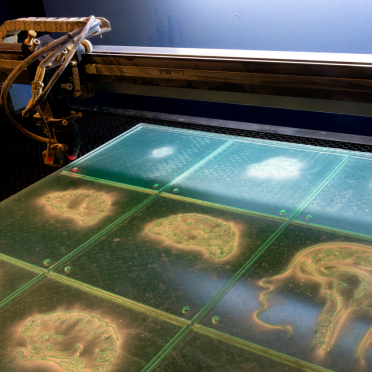 in the laser