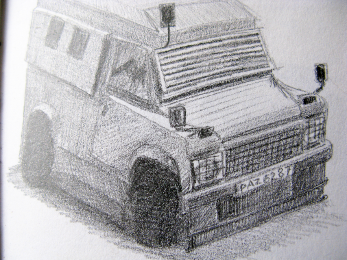 armoured police car